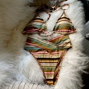 LIKE NEW: Aerie sustainable high waist swim suit